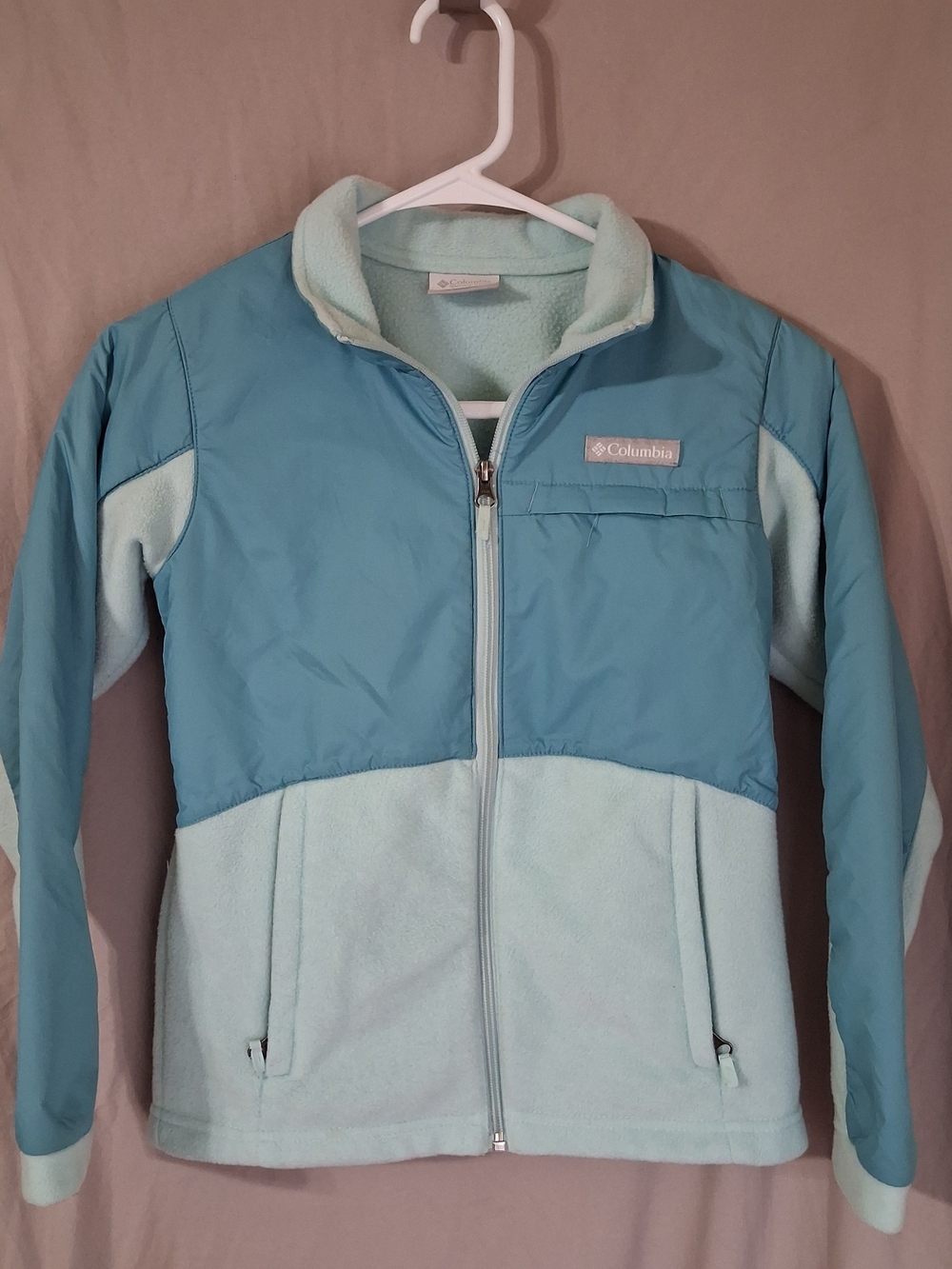 Columbia Kids Light Blue Two-Tone Fleece Jacket